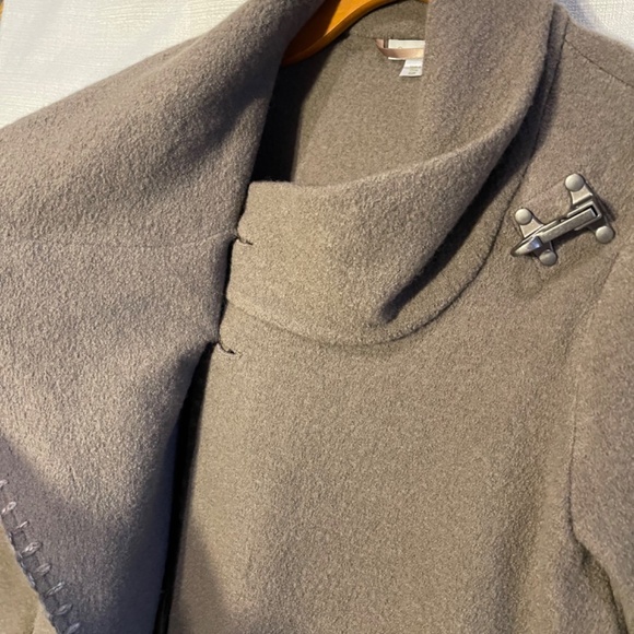 Asymmetrical Boiled-Wool Coat - Picture 12 of 14